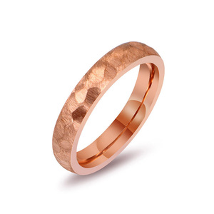 <b>Couple</b> <b>Rings</b> Rose Gold Titanium Steel Geometric Wedding Bands Unisex Jewelry - Product Image 5