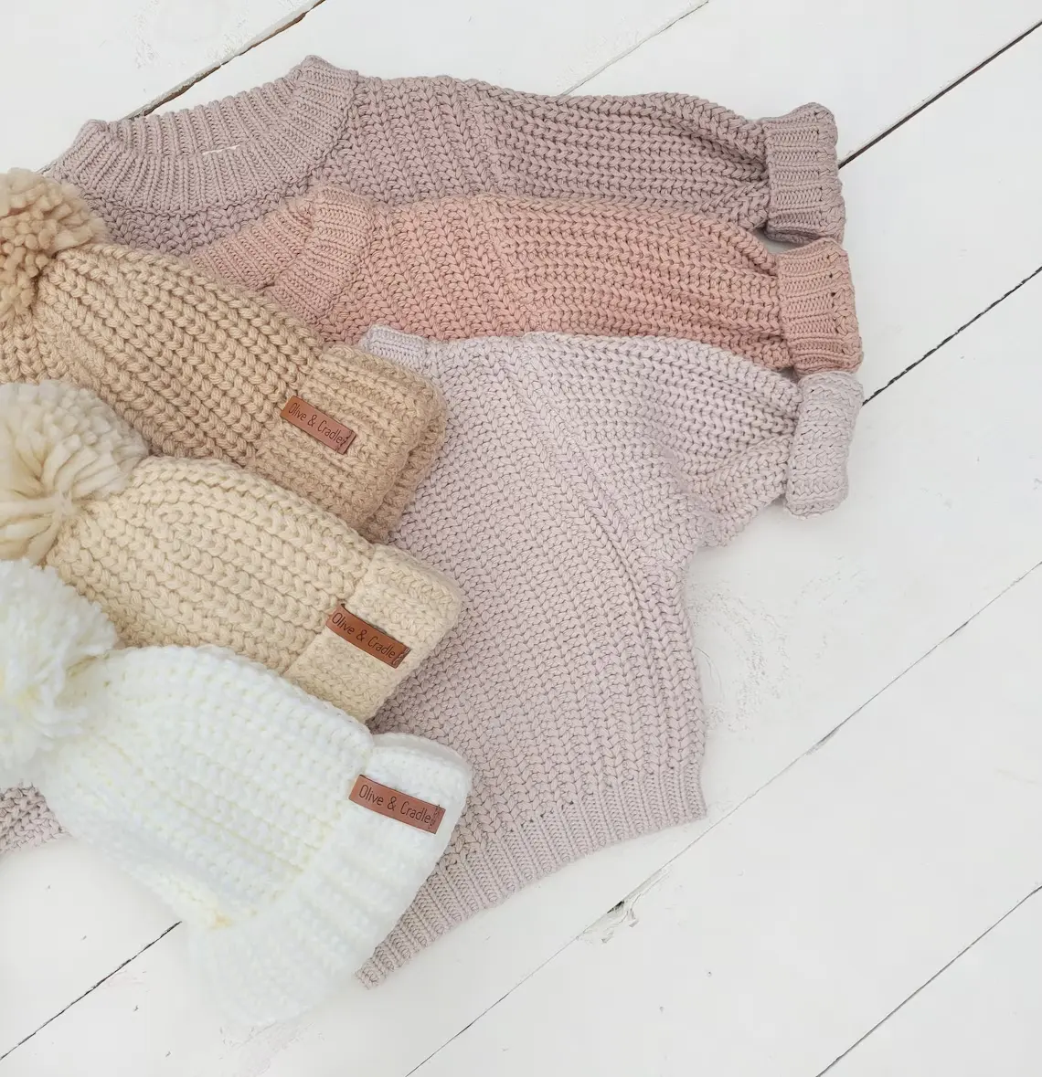 Suéter de punto grueso para bebé, niña y niño, Top elegante de algodón, tono tierra neutro, suéter cálido de punto grueso de gran tamaño para niños