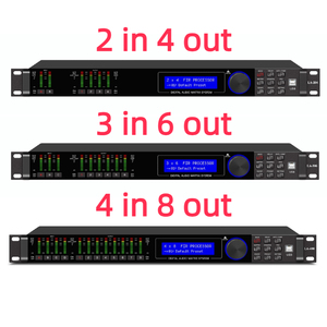 Processeur audio professionnel Paulkitson LA408 en métal numérique avec 4 entrées et 8 sorties, processeur d'effets audio - Product Image 2