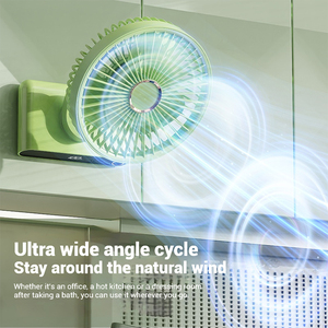 ODM Bladeless Foldable Rechargeable USB <b>Table</b> Fan Light with LED Display Hotel Use Air Circulation Cooling - Product Image 2