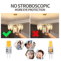 Vente chaude 12V G4 LED Ampoule 3W 1508 COB Pas de scintillement Silicone Économie D'énergie Lampada Lampe Remplacer Halogène Pour L'éclairage De Lustre