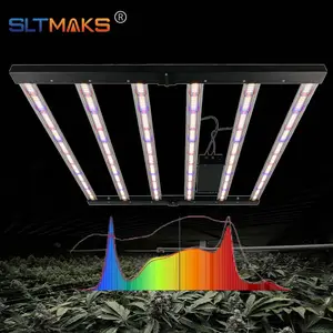SLTMAKS nuevo 640W 6 barras regulable espectro completo LED crecer luz Dropshipping para invernadero cultivo de verduras y frutas