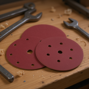 Disco de lija con velcro, grano 80, 8+1 agujeros, abrasivo para pulir madera y metal - Product Image 3