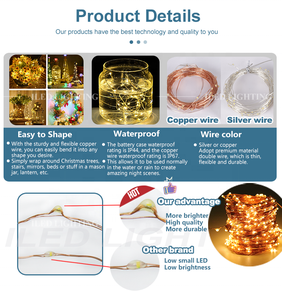 2022見事なカラフルな広く使用されているクリスマスの装飾<span class=keywords><strong>PVC</strong></span>ホワイトソーラーLEDフェアリーライト庭の装飾用 - Product Image 2