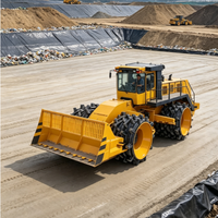 Compacteur de déchets de 26 tonnes de marque supérieure, 192 kW, pour la gestion des déchets, rouleau compacteur robuste