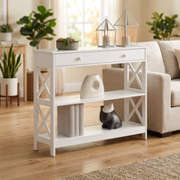 Convenience Concepts Table console en bois à 1 tiroir Oxford, 39,5 pouces, design moderne style ferme, pour salon, salle à manger, entrée, cuisine