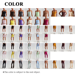 Factory Custom Sportswear Women Sports Gym Wear Tights Crop Top High Waist Shorts <strong>Leggings</strong> <strong>Flared</strong> Ladies Workout Yoga Set - Product Image 3