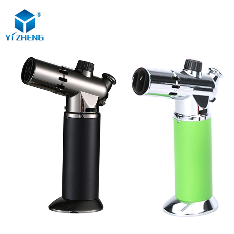 Cigarette piezo ignition gas volume 2.5 g torch lighter butane gas jet flame for bbq