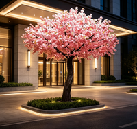 Pohon Bunga Sakura Buatan Paling Populer untuk Dekorasi Salon Kecantikan, Pohon Bunga Pink Modern, Tanaman Sutra Buatan
