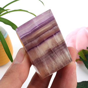 Wholesale Healing <b>Crystal</b> Freeform Faced Rainbow Layers Fluorite Freeform for Decoration - Product Image 5