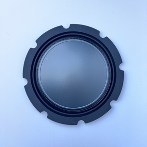 Altavoz para coche de 8 pulgadas, cono de altavoz gris oscuro, borde de goma de papel con costura de color azul - Product Image 2