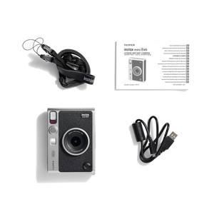 Appareil photo instantané hybride Fujifilm <span class=keywords><strong>Instax</strong></span> <span class=keywords><strong>Mini</strong></span> <span class=keywords><strong>Evo</strong></span> Cinema avec viseur, poignée, sangle de transport, album, trépied et carte mémoire 32 Go - Product Image 4