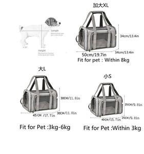 Taşınabilir Kendin Yap Köpek Kedi Taşıyıcısı Katlanabilir Evcil Hayvan Sırt Çantası Nefes Alabilen Oxford Fermuarlı Kapatma Polyester File Kumaş Küçük Evcil Hayvanlar İçin Seyahat Çantası - Product Image 6