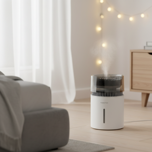 New Evaporative Fog-Free Humidifier 5L Capacity Negative Ion Purification <b>USB</b>/AC Powered Dual-Color LED App-<b>Controlled</b> Desktop - Product Image 4