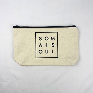 Manufacturer of Gifts Custom Logo Printed Canvas Zipper Makeup Bag Cotton Canvas Make up Bag Travel Cosmetic Bag Pencil Pouch - Product Image 5