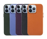 Étui de téléphone magnétique avec recharge sans fil en cuir PU de luxe et boutons en alliage métallique pour iPhone 16 15 14 13 12 11