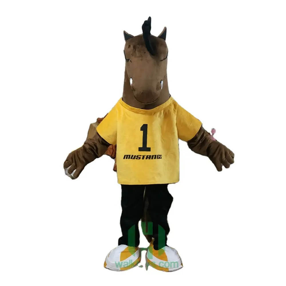 Casco de Material EVA para actuaciones, disfraz de Mascota de caballo marrón, accesorios de película