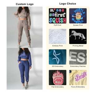 Sudadera Informal de Invierno para Mujer, con Bolsillos de Algodón, Estilo Urbano, con Capucha, Logotipo Personalizado, Conjunto Deportivo, Venta al Por Mayor del Fabricante - Product Image 3