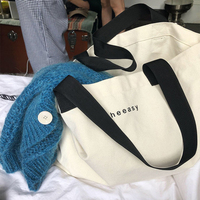 Heavy Weekender Sac fourre-tout en toile écologique et réutilisable pour les fêtes Sac en toile durable avec sangle à poignée noire