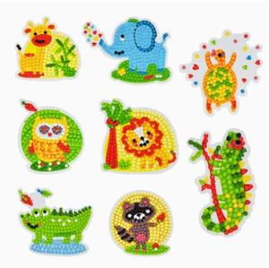 Autocollants décoratifs pour enfants, style dessin animé, animaux mignons, peinture au diamant DIY, cadeaux pour enfants - Product Image 2