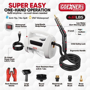 248 ° F/120 °   Nettoyeur Vapeur Portable Professionnel Haute Pression 3,5 bars 54oz/1600ml pour Voiture, à Main, Haute Température - Product Image 2