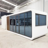 Unité compacte de maison mobile, maison de conteneur inspirée de capsule spatiale pour la petite famille