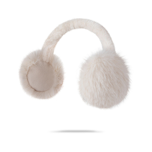 暖かく柔らかい折りたたみ式フェイクファーイヤーマフ＆イヤーウォーマー、アウトドアアクティビティに最適 - Product Image 3