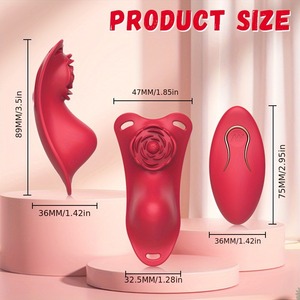 着用不可能パンティーローズバイブレーターリモコンクリトリス刺激振動女性オナニー大人用 - Product Image 4