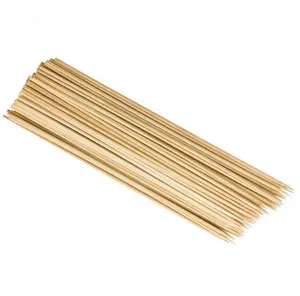Environment Friendly Thin Bamboo Sticks Disposable BBQ Barbecue Food Stick Skewer With Custom Size