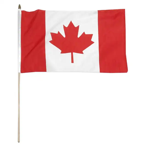 Vente en gros de bâton de drapeau canadien en polyester Mini porte-drapeau de poche Drapeau agitant à la main - Product Image 2