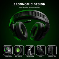 Headset Gaming Lampu Led Usb Musik Komputer Headset Berkabel Headphone Stereo Gaming Pc Headset Gaming dengan Mic