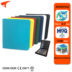 Classeur à fermeture éclair 12 poches pour plus de 480 cartes à collectionner, couverture en cuir PU pour photos et collections de cartes - Product Image 1