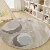 Tapis à touffeter crème de forme étrange Tapis de salon personnalisé de marque Forme étrange inhabituelle Tapis ondulé artistique à la main Tapis central