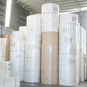 Alta massa jumbo food grade kraft PE carta patinata jumbo roll paper blanks per la produzione di bicchieri di carta