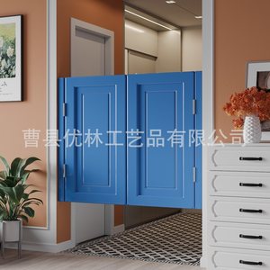 Puerta de Madera Sólida, Puerta Interior Moderna de Media Altura, Aislamiento Acústico, Color y Grosor Personalizables - Product Image 2