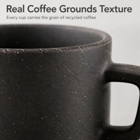 Tasses à café réutilisables écologiques en plastique recyclé à partir de grains de café, 200 ml, avec logo personnalisé, qualité alimentaire, réduction de 61 g de CO2