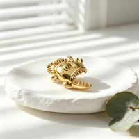 Pendentif Perle Poisson en Laiton Plaqué Or, Breloque Animale Marine, Bijou Élégant pour Bracelet et Collier, Ornement Quotidien pour Femmes