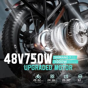 Vomo Gấp Ebike Giá Rẻ Giá 20 Inch 250W 48V 15AH Shimano 7 Tốc Độ Gấp E Xe Đạp Chất Béo Lốp Xe Đạp Điện DZ-2001 - Product Image 2