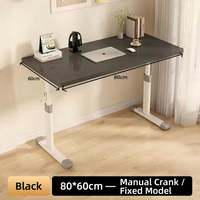 Table élévatrice manuelle, table d'ordinateur, bureau à domicile, bureau d'étude pour enfants, bureau d'écriture pour étudiants, petite table de chevet pour bureau