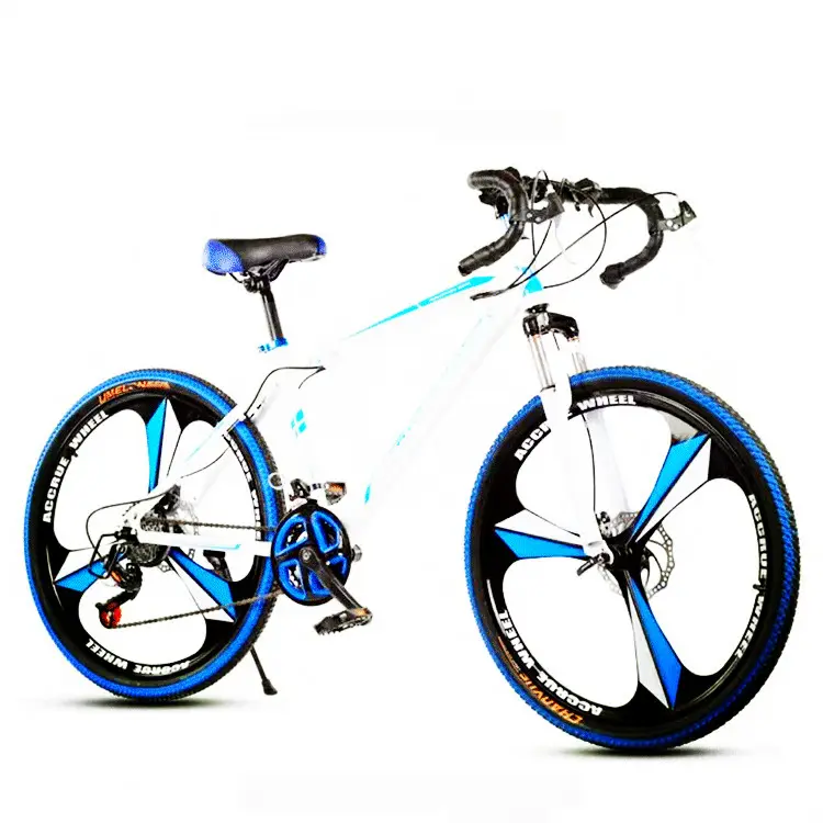 Bicicleta de corrida azul de aço carbono, alta qualidade, 24, 26, 27.5, 29 '', bicicleta de estrada, para jovens