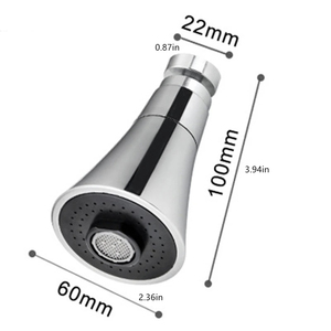 Aérateur de lavabo en plastique double fonction avec 2 adaptateurs 3/8 à 1/2 G, rallonge de <span class=keywords><strong>robinet</strong></span> de <span class=keywords><strong>cuisine</strong></span>, <span class=keywords><strong>douchette</strong></span> pressurisée 2/3 modes - Product Image 6