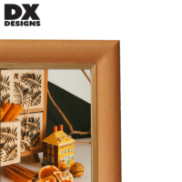 Bingkai Foto Kayu Solid Berlapis Kulit Coklat DX Designs Ukuran 4x6 5x7 8x10 Inci, Bingkai Gambar Kayu untuk Dekorasi Rumah, Dapat Diletakkan di Meja & Dipasang di Dinding