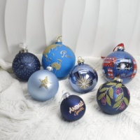 Boules de Noël scintillantes en verre de 3,2 pouces, très vendues, pour décorations de mariage et de fêtes