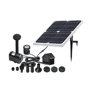 Solar Fountain 12W Battery Powered Outdoor Landscape Water Feature Modern Design Eco Friendly Pump With Solar Panel - Product Image 1