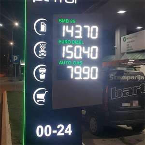 Panneaux d'affichage LED numériques pour stations-service à 7 segments, les plus vendus, avec télécommande RF IP65 sur pylône - Product Image 2