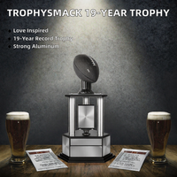 Trophée de football fantastique 19ème anniversaire, coupe en aluminium argenté et noir de 26 pouces, souvenir sportif pour événements