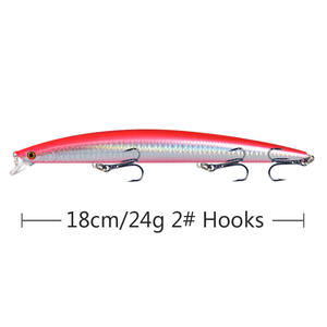 Vendita calda 18cm 24g di plastica ABS basso <span class=keywords><strong>pesca</strong></span> d'acqua dolce <span class=keywords><strong>pesca</strong></span> <span class=keywords><strong>pesca</strong></span> pesciolini <span class=keywords><strong>mare</strong></span> esca artificiale duro bionico <span class=keywords><strong>con</strong></span> ami - Product Image 5