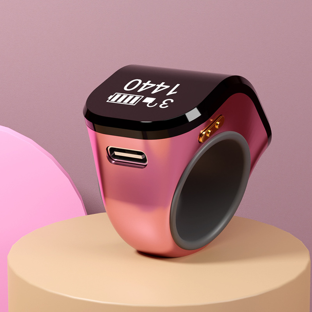 Muslims Digital Tasbih Tally Counter Simple and Portable Integrated Intelligent Tasbeeh Counter Charging Ring Digital Counter
