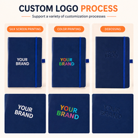 Carnets à couverture rigide personnalisés LC665 avec logo d'usine, format A6, impression en gros, cadeau promotionnel, avec porte-stylo