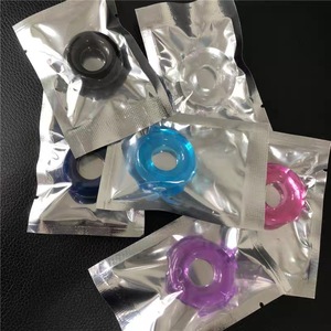 Jouet sexuel masculin en silicone, anneau de verrouillage en cristal coloré, anneau retardateur, produit érotique pour adultes, anneau œil de mouton, anneau lisse tricolore - Product Image 3